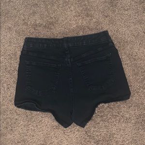 Black jean shorts